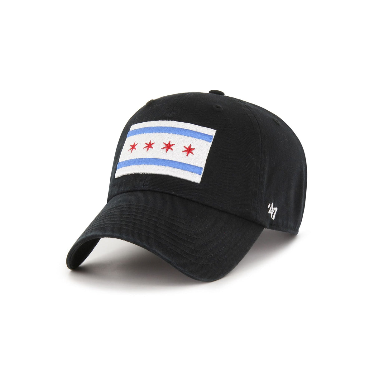 Chicago White Sox Black Chicago Flag Cleanup Adjustable Hat product image 2, provided for visual reference and product