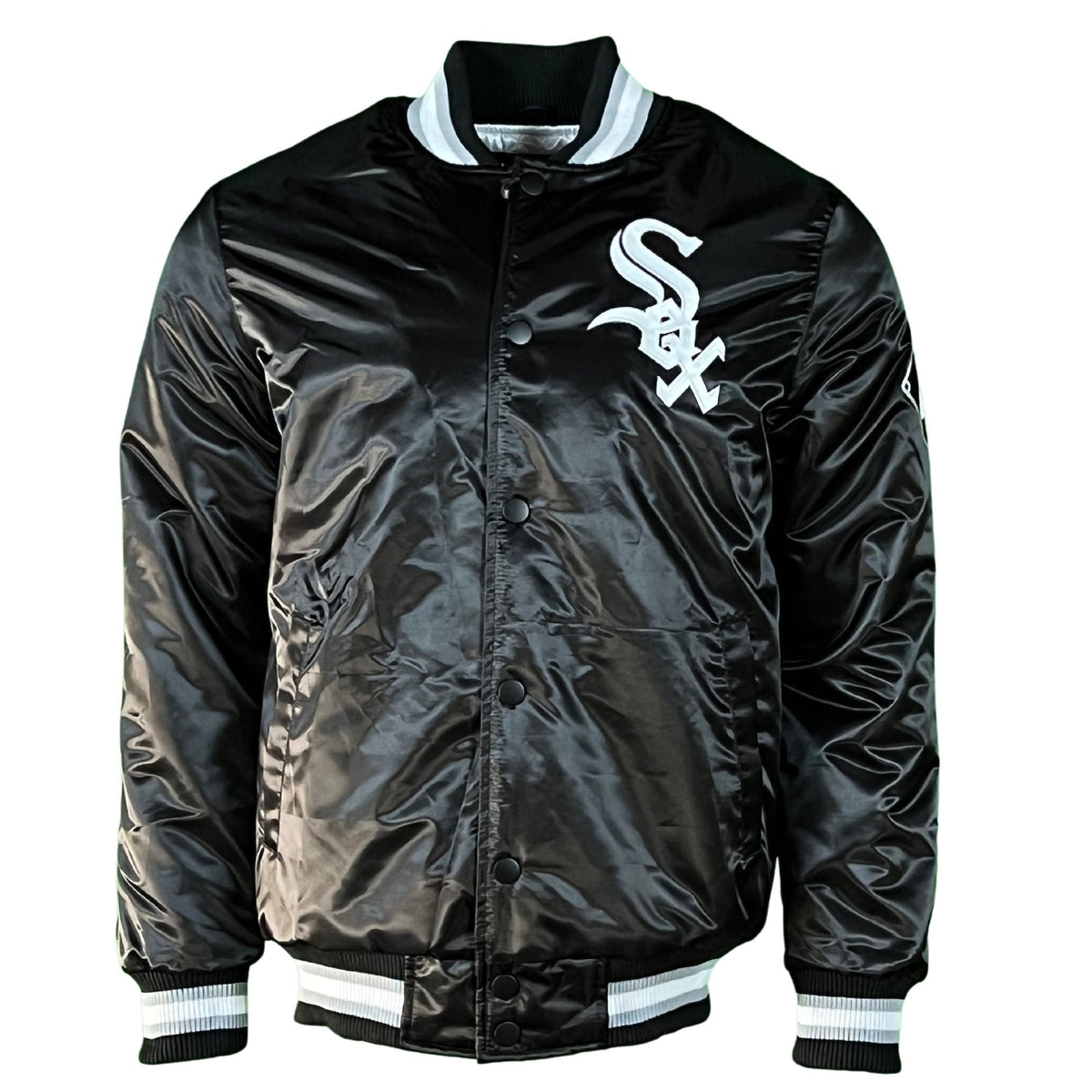 Chicago White Sox Black Vintage Starter Jacket product image 2, provided for visual reference and product detail review