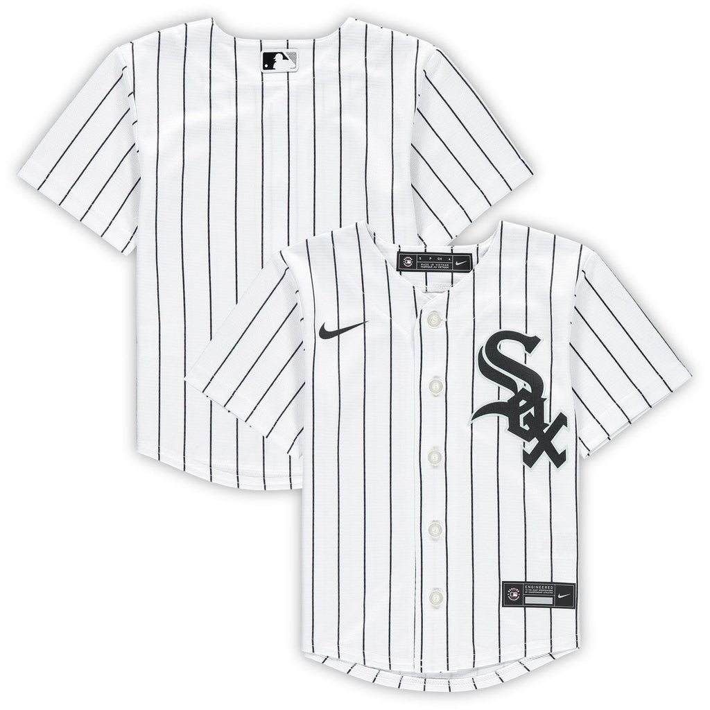 Chicago White Sox Nike Toddler Home Pinstripe Replica Jersey product image 1, provided for visual reference and product