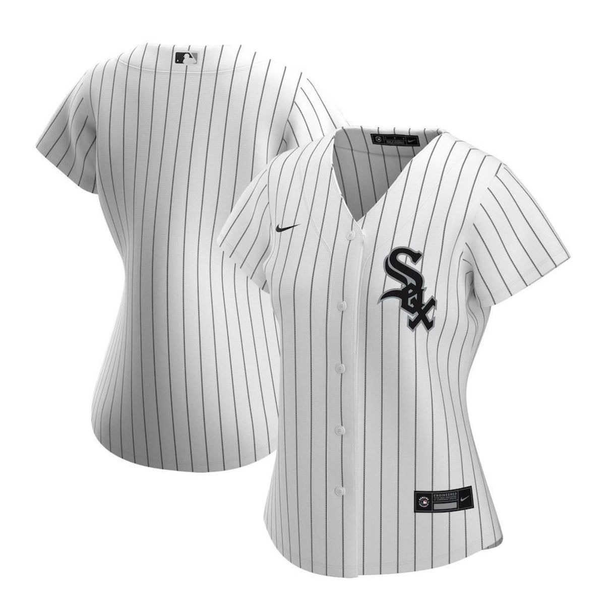 Chicago White Sox Nike Women Pinstripe Home Replica Jersey product image 1, provided for visual reference and product detail