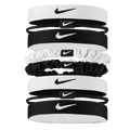 Nike Flex Hair Ties 6 Pack-Black/White product image 1, provided for visual reference and product detail review