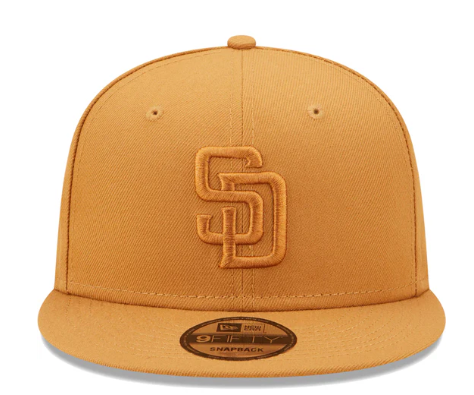 New Era San Diego Padres 9FIFTY Snapback Hat - Khaki product image 2, provided for visual reference and product detail review