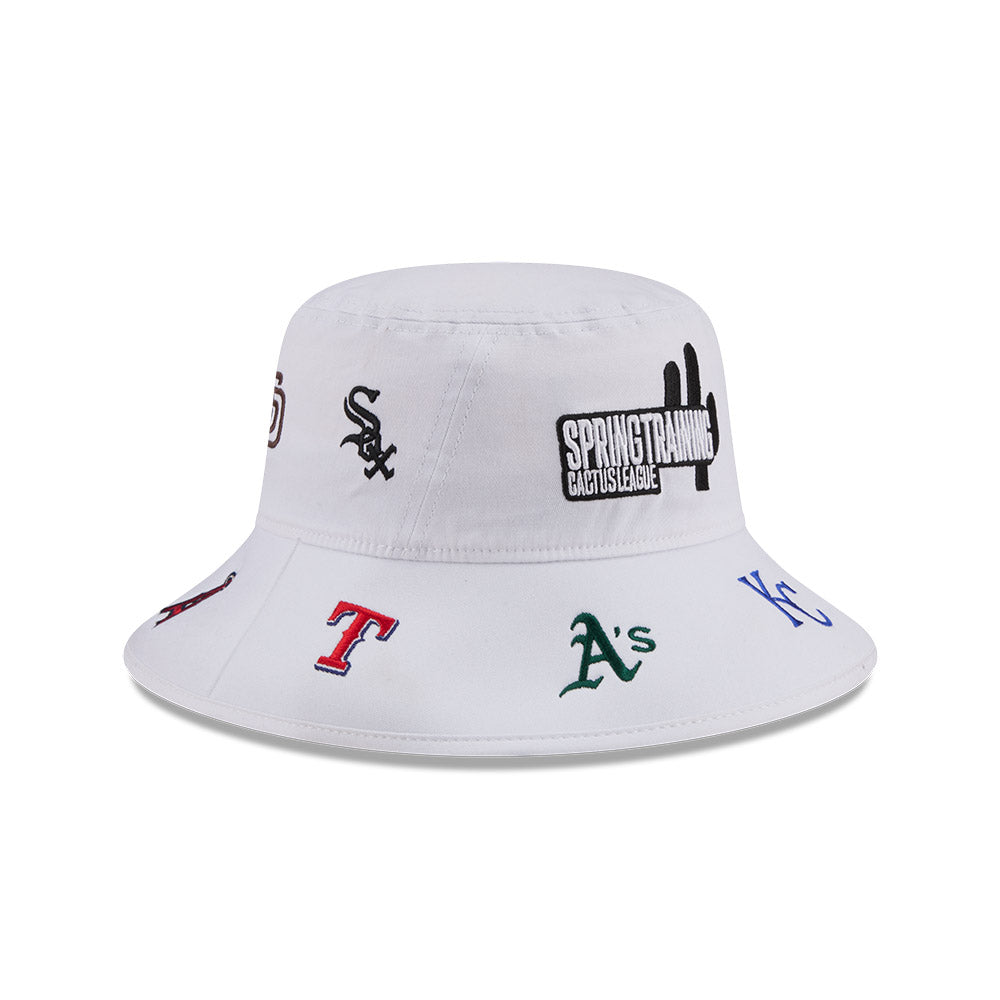 Spring Training New Era MLB Cactus League White Bucket Hat product image 2, provided for visual reference and product detail