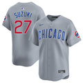 Seiya Suzuki Chicago Cubs Nike Limited Grey Road Jersey product image 1, provided for visual reference and product detail