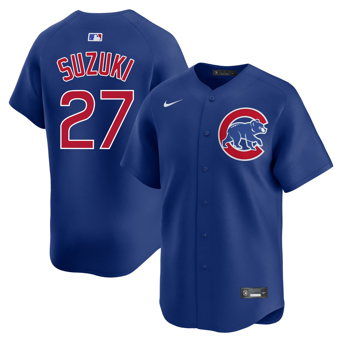 Seiya Suzuki Chicago Cubs Nike Royal Alternate Limited Jersey product image 1, provided for visual reference and product