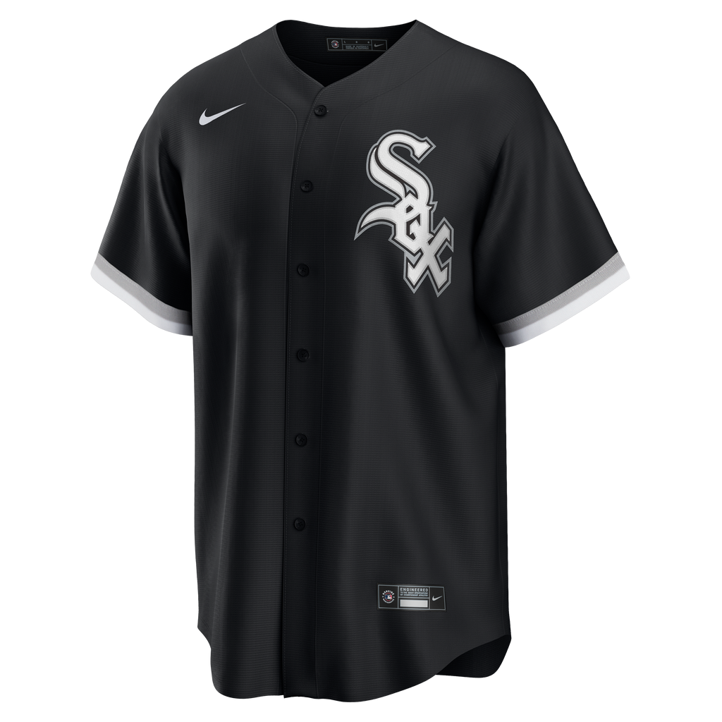 Chicago White Sox Black Nike Alternate Men Replica Jersey product image 2, provided for visual reference and product detail