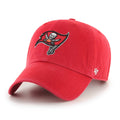Tampa Bay Buccaneers '47 Red Clean Up Adjustable Hat product image 1, provided for visual reference and product detail review