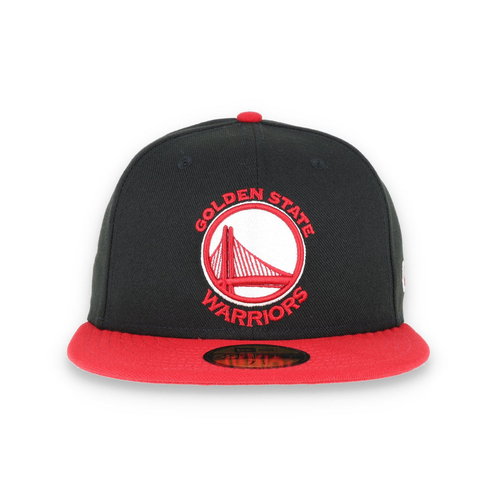 Golden State Warriors New Era 59Fifty Hat-Black/Red product image 2, provided for visual reference and product detail review