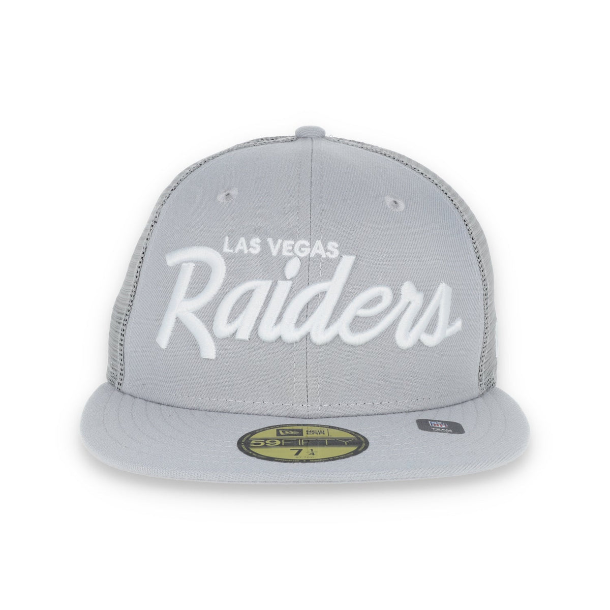 LAS VEGAS RAIDERS NEW ERA mesh script 59FIFTY FITTED-GRAY product image 2, provided for visual reference and product detail