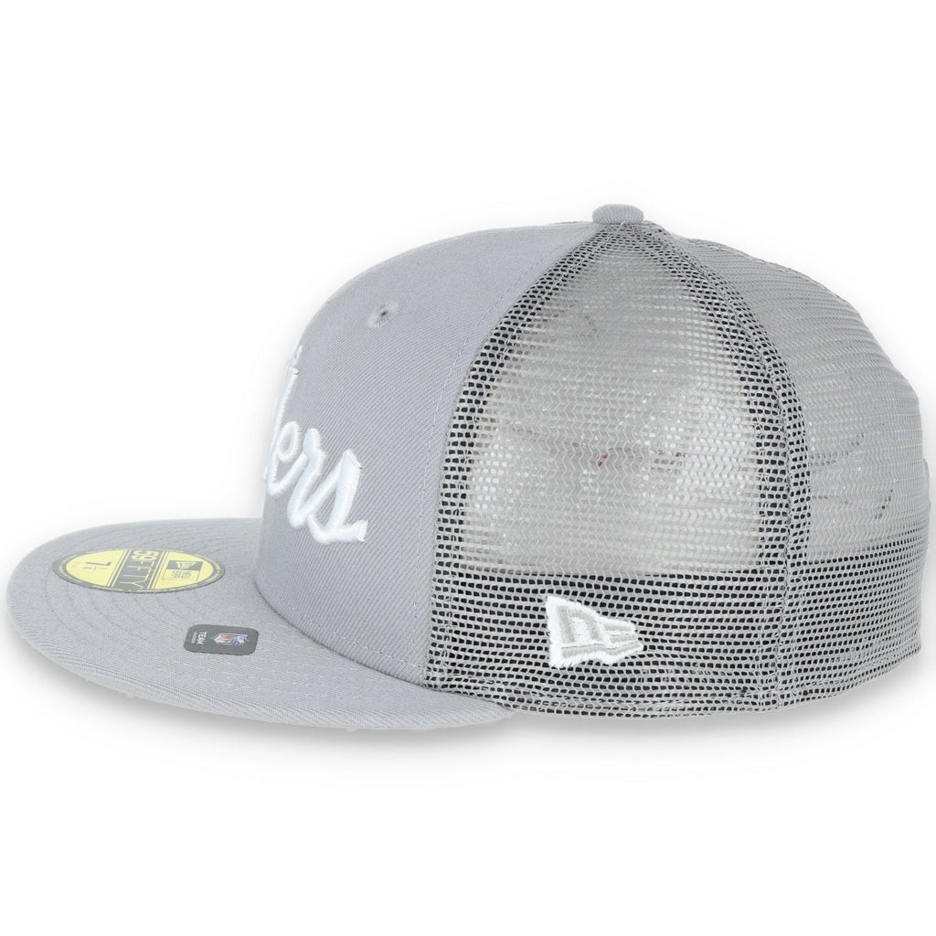 LAS VEGAS RAIDERS NEW ERA mesh script 59FIFTY FITTED-GRAY product image 6, provided for visual reference and product detail