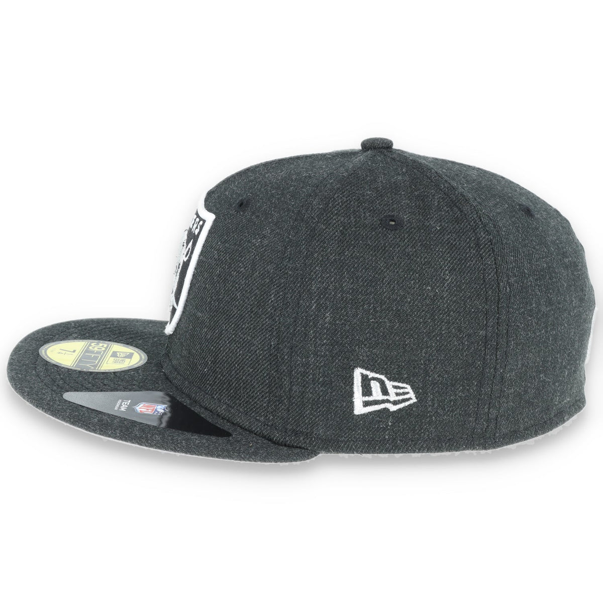Las Vegas Raiders New Era 59Fifty Fitted Shield Logo -Black Heather product image 6, provided for visual reference and