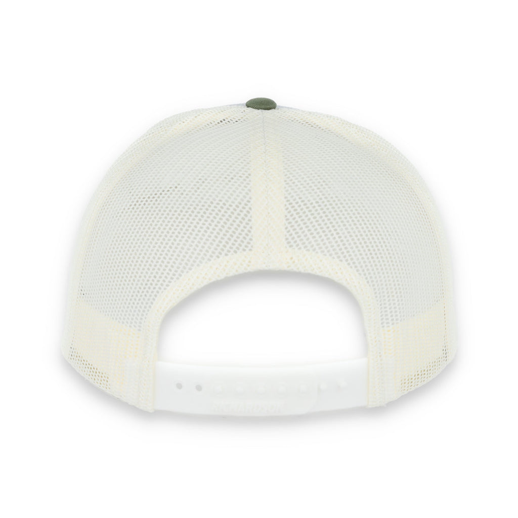 Mexico Low Pro Trucker Cap- Heather Grey/Birch/Army product image 5, provided for visual reference and product detail review