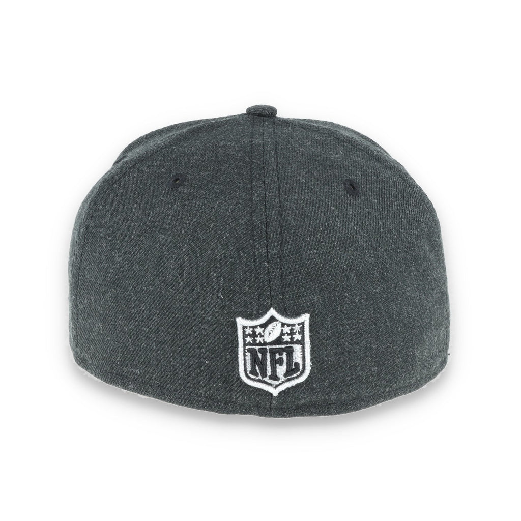 Las Vegas Raiders New Era 59Fifty Fitted Shield Logo -Black Heather product image 5, provided for visual reference and