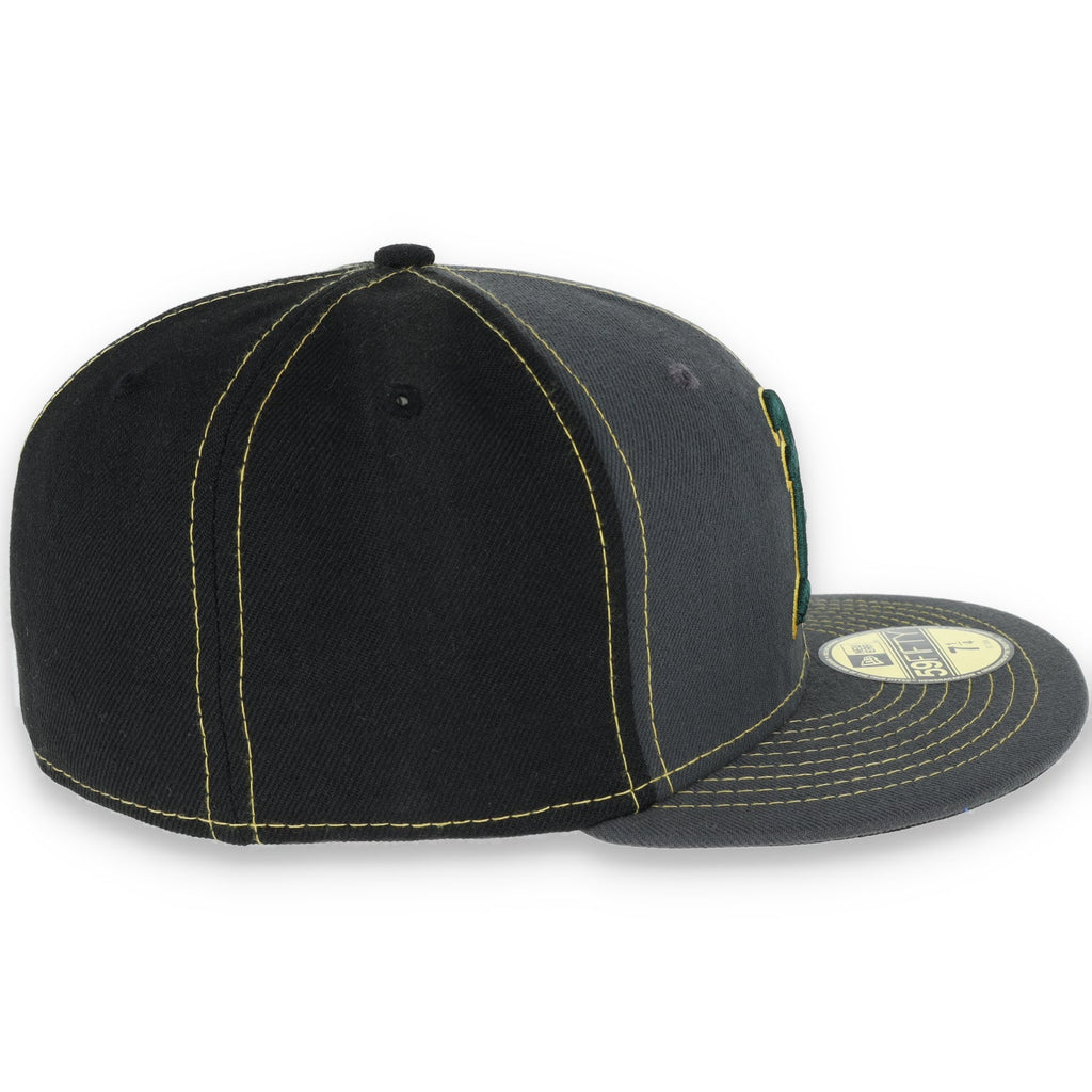 Oakland Athletics New Era 59Fifty Cap-Dark Grey/Black product image 4, provided for visual reference and product detail