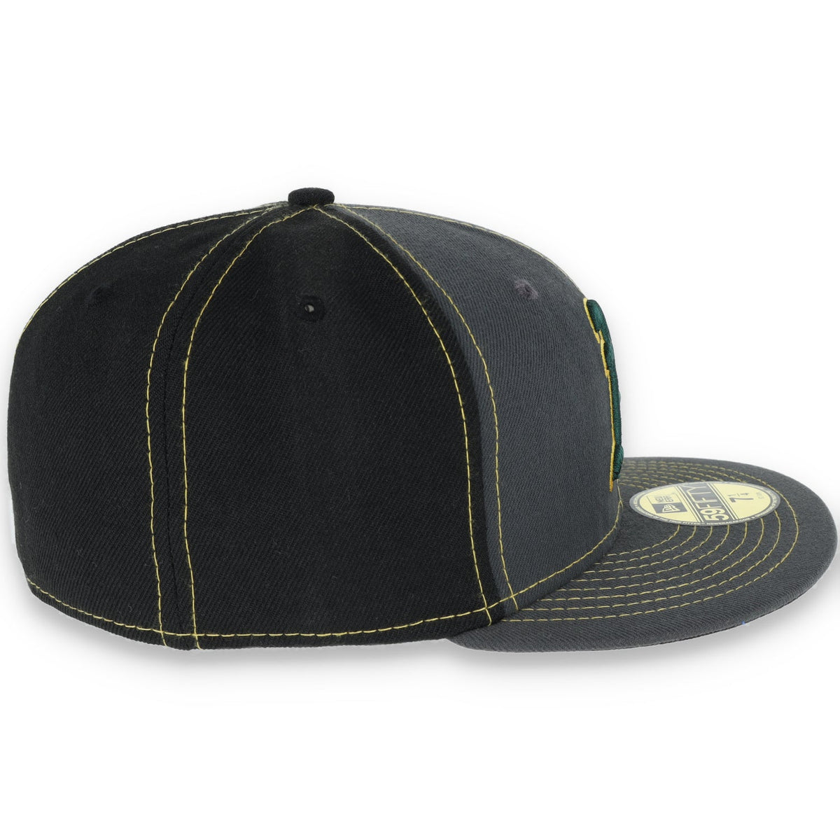 Oakland Athletics New Era 59Fifty Cap-Dark Grey/Black product image 4, provided for visual reference and product detail