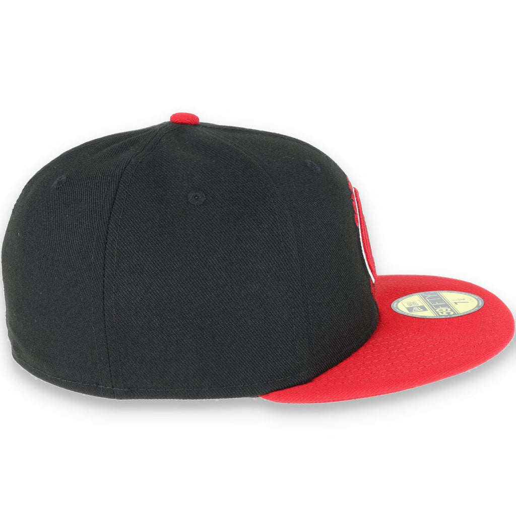 Golden State Warriors New Era 59Fifty Hat-Black/Red product image 4, provided for visual reference and product detail review