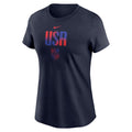 Nike USMNT Women Core Cotton Soccer T-Shirt-Navy product image 1, provided for visual reference and product detail review