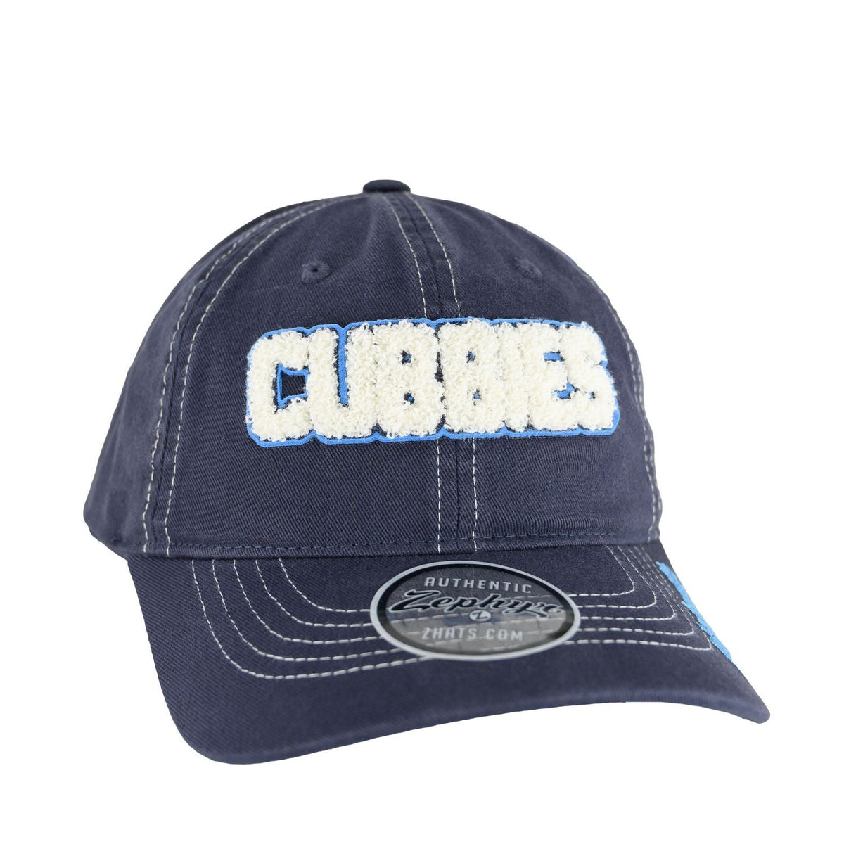 Wrigleyville Cubbies Navy Chino Adjustable Hat product image 1, provided for visual reference and product detail review