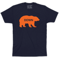 Walking Bear Down Navy T-Shirt by Obvious Shirts product image 1, provided for visual reference and product detail review