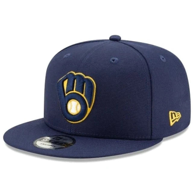 Milwaukee Brewers NEW ERA BASIC OTC COLLECTION Snapback 9FIFTY-NAVY product image 3, provided for visual reference and