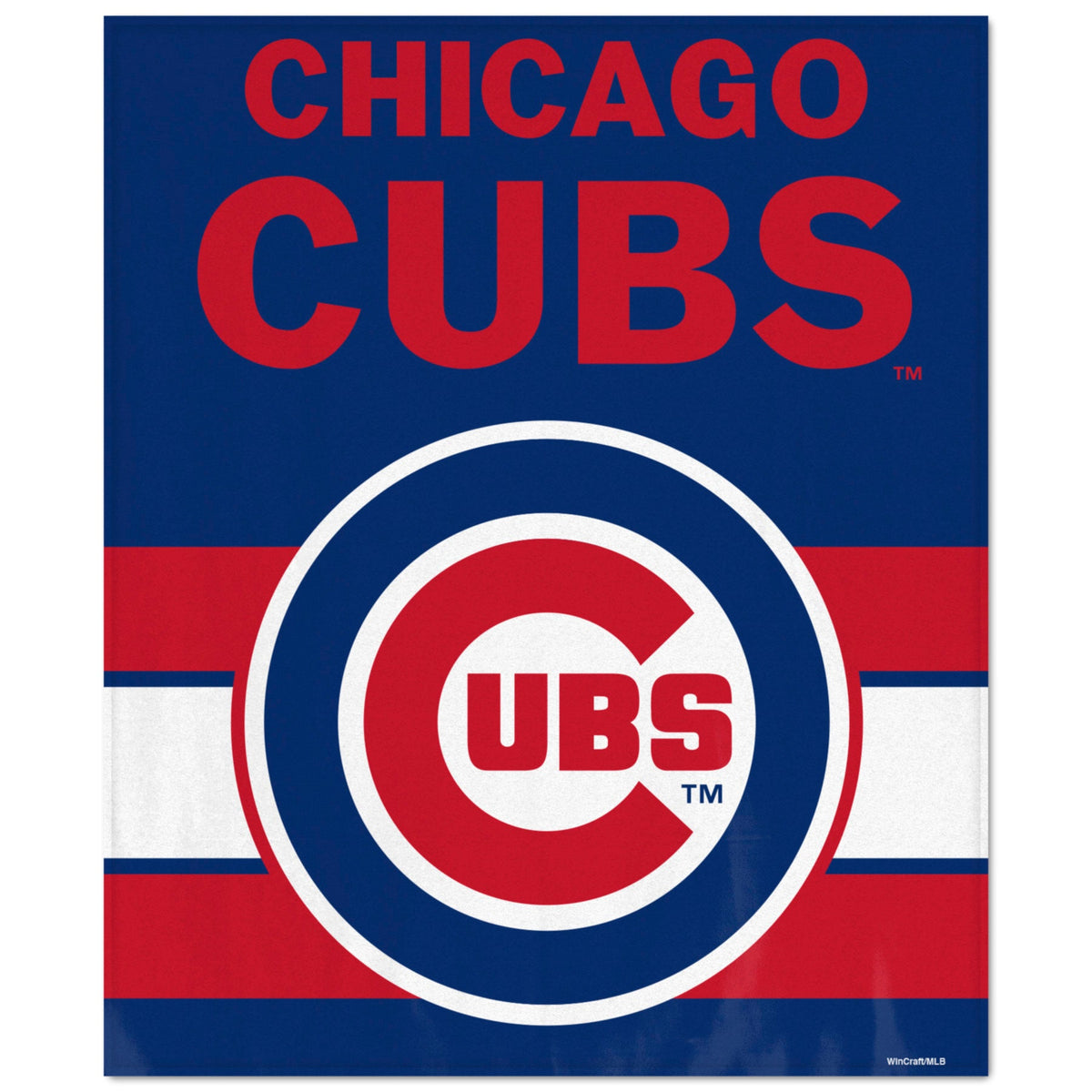 Chicago Cubs Ultra Soft Fleece Blanket 50" x 60" product image 1, provided for visual reference and product detail review