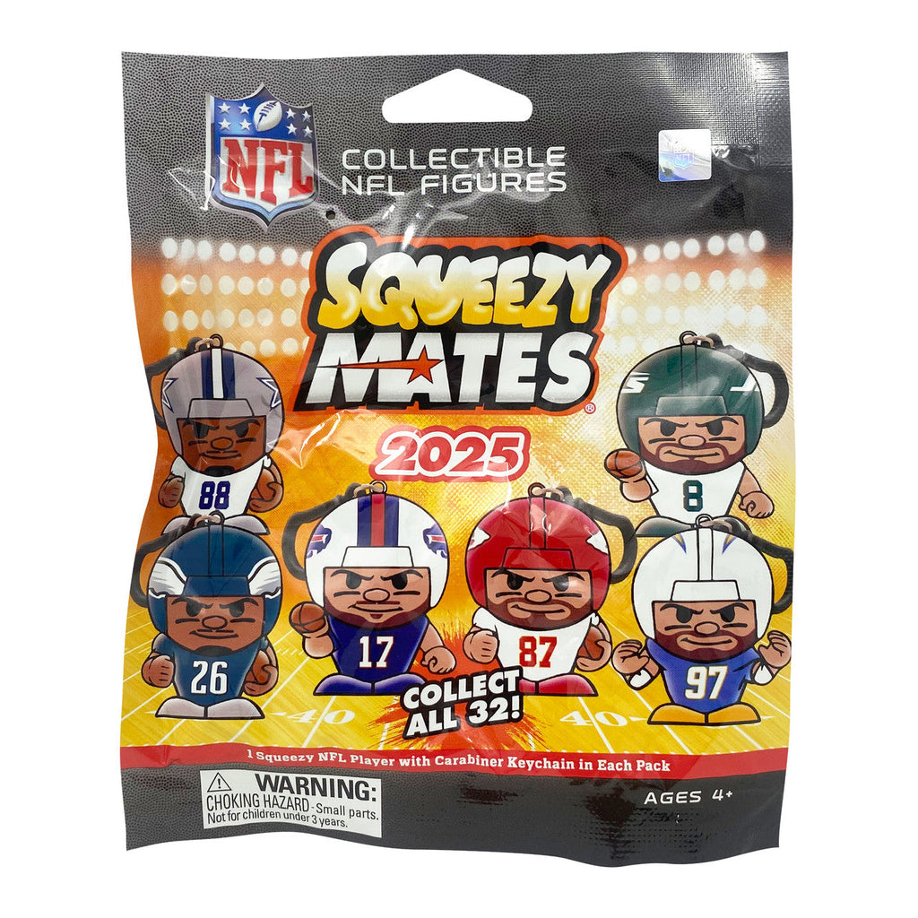 NFL Squeezy Mates Gravity Feed Figurine Mystery Pack 2024-2025 product image 1, provided for visual reference and product