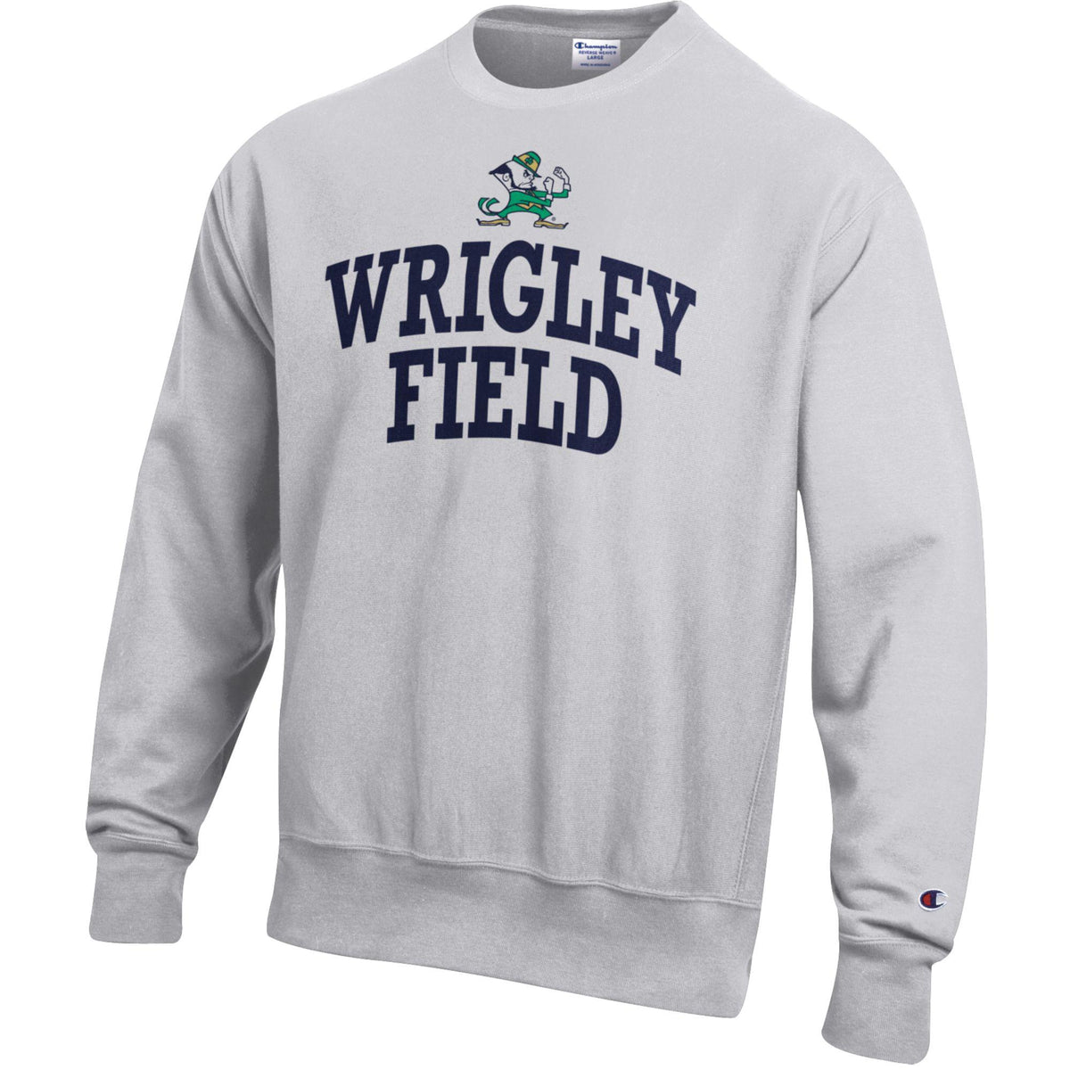 Wrigley Field Notre Dame Champion Reverse Weave Crewneck Sweatshirt product image 1, provided for visual reference and