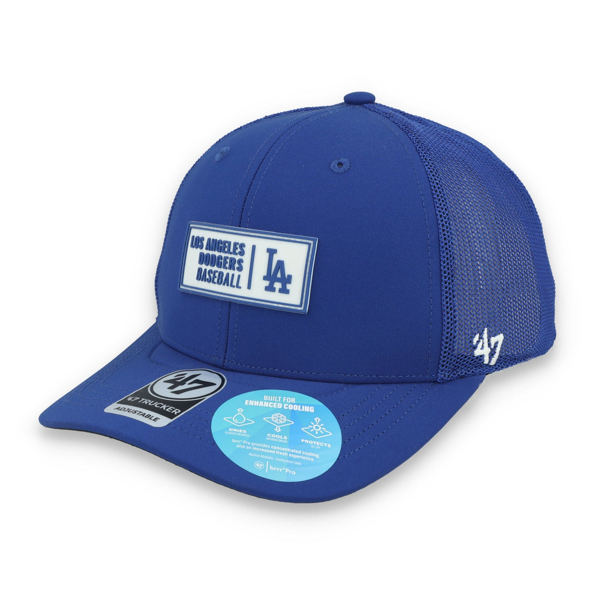 '47 Brand Los Angeles Dodgers Cypher Trucker Adjustable Snapback Hat product image 3, provided for visual reference and