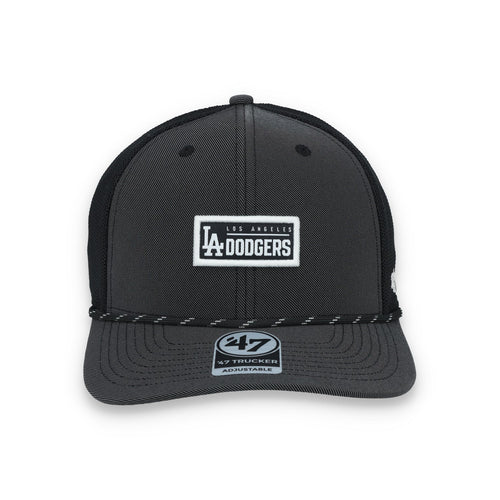 '47 Brand Los Angeles Dodgers Rumble Rope Trucker Adjustable Snapback Hat product image 2, provided for visual reference and