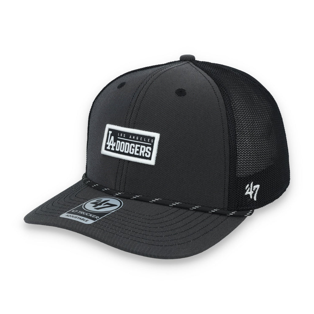 '47 Brand Los Angeles Dodgers Rumble Rope Trucker Adjustable Snapback Hat product image 3, provided for visual reference and