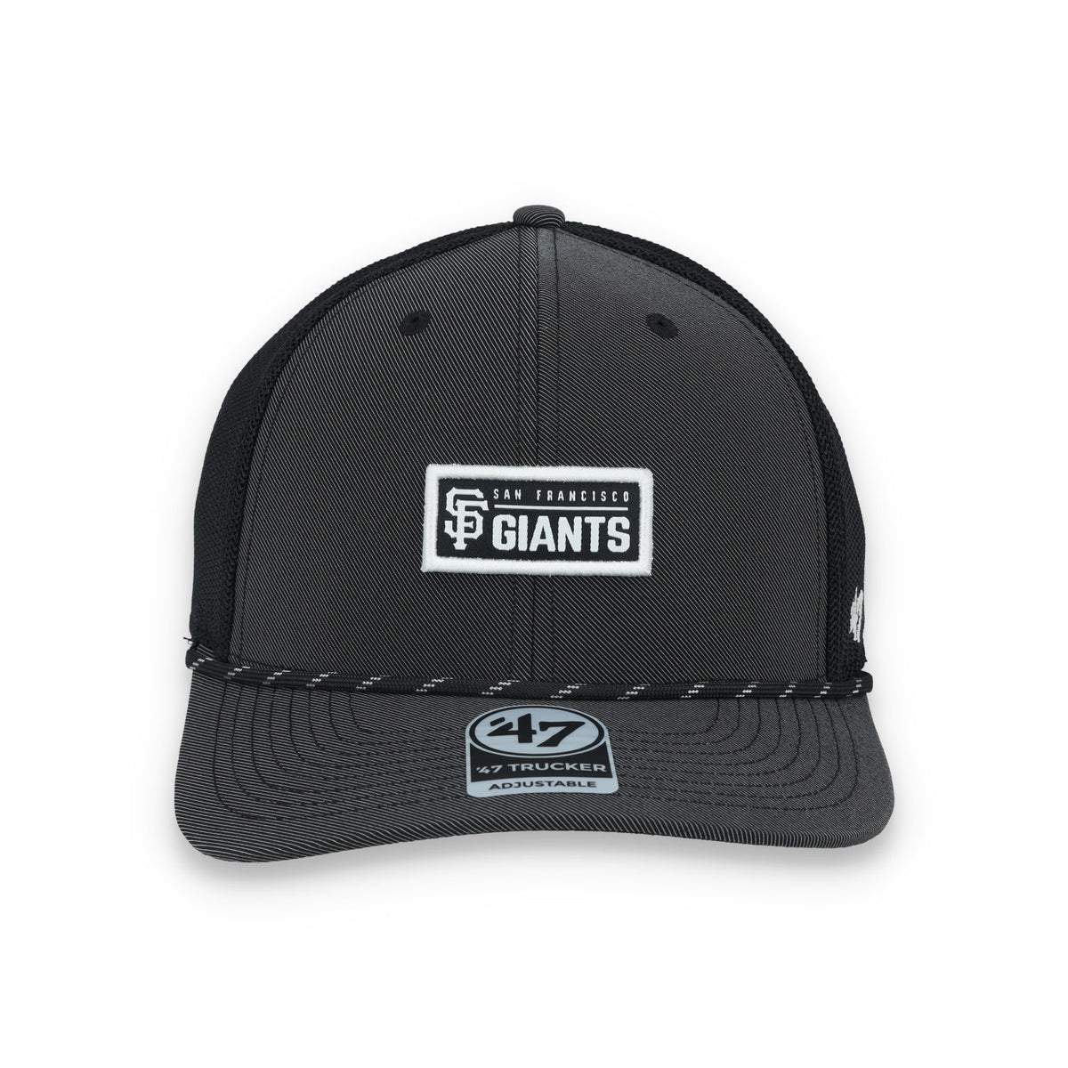 '47 Brand San Francisco Giants Rumble Rope Trucker Adjustable Snapback Hat product image 2, provided for visual reference
