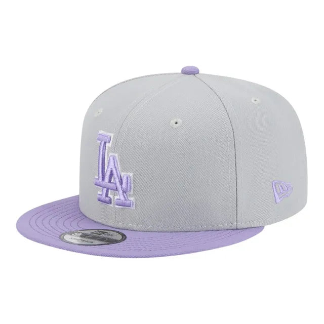 New Era Los Angeles Dodgers 2-Tone Color Pack 9FIFTY Snapback Hat -Gray/Purple product image 2, provided for visual