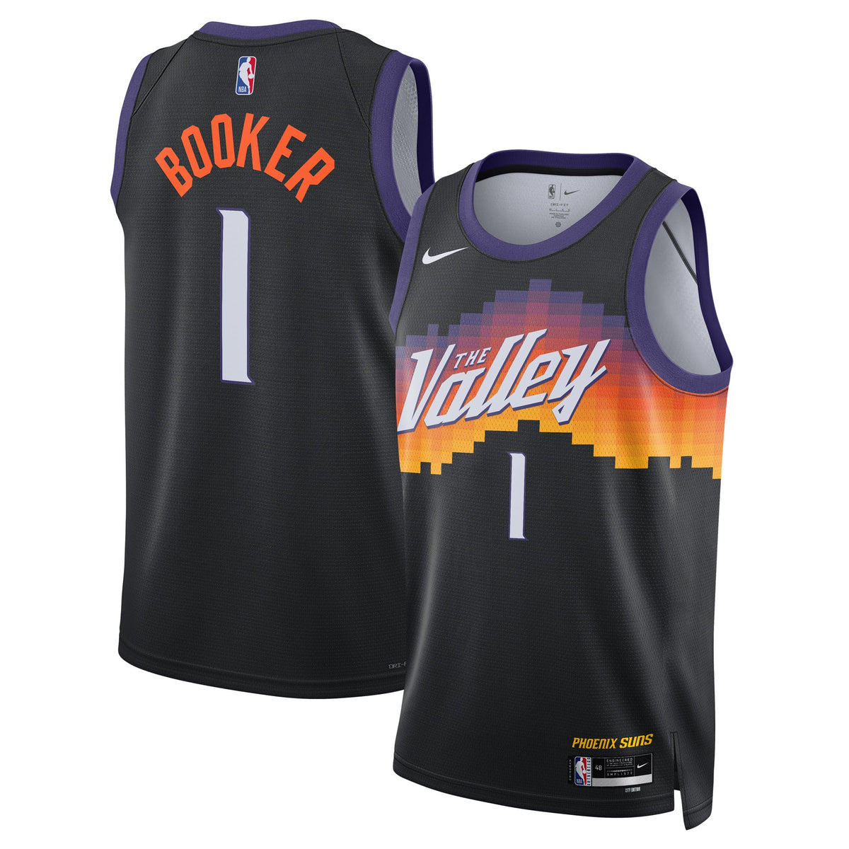 Phoenix Suns Nike 2025/26 City Edition Swingman Jersey - Black - Devin Booker - Unisex product image 1, provided for visual