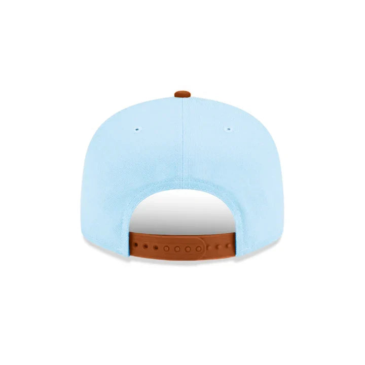 New Era Los Angeles Angels Color Pack 2-Tone 9FIFTY Snapback Hat-Light Blue/ Rust product image 3, provided for visual