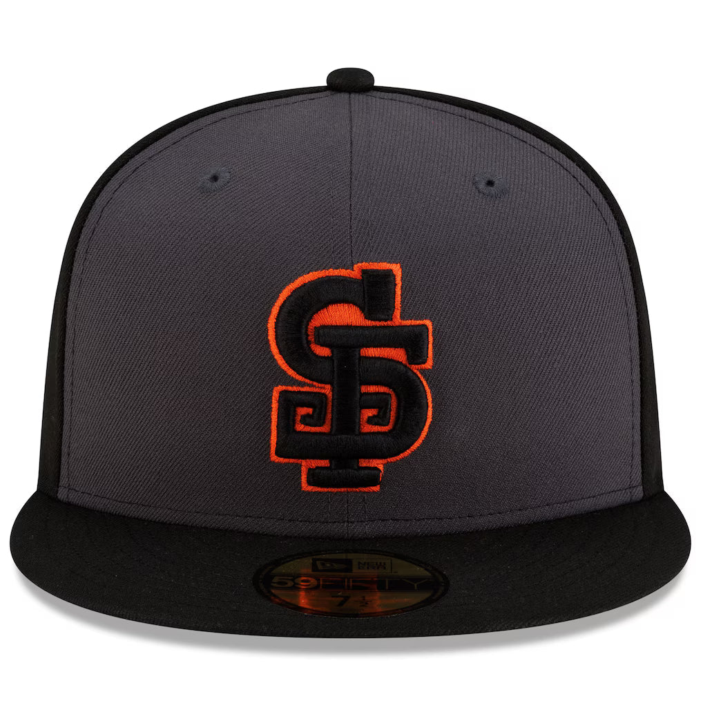 San Francisco Giants NEW ERA 59FIFTY FITTED CAP-GRAY/BLACK product image 3, provided for visual reference and product detail