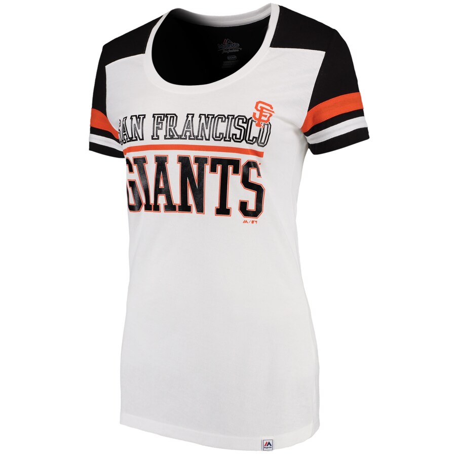 Majestic Women San Francisco Giants Overwhelming Victory T-Shirt - White/Black product image 2, provided for visual