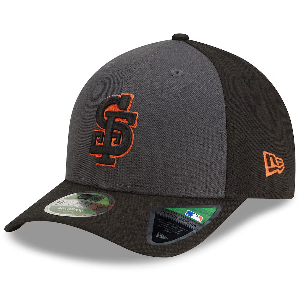 San Francisco Giants New Era Player Replica Alternate 9FORTY M-Crown Adjustable Hat - Gray/Black product image 1, provided