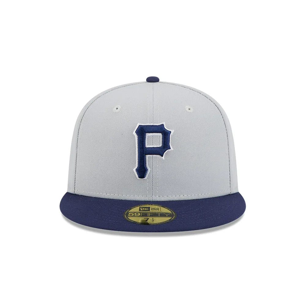 New Era Pittsburgh Pirates 2-Tone Color Pack 59FIFTY Fitted Hat-Gray/Navy product image 2, provided for visual reference and