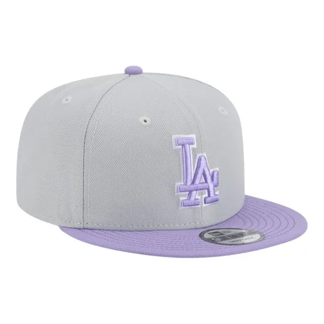 New Era Los Angeles Dodgers 2-Tone Color Pack 9FIFTY Snapback Hat -Gray/Purple product image 1, provided for visual