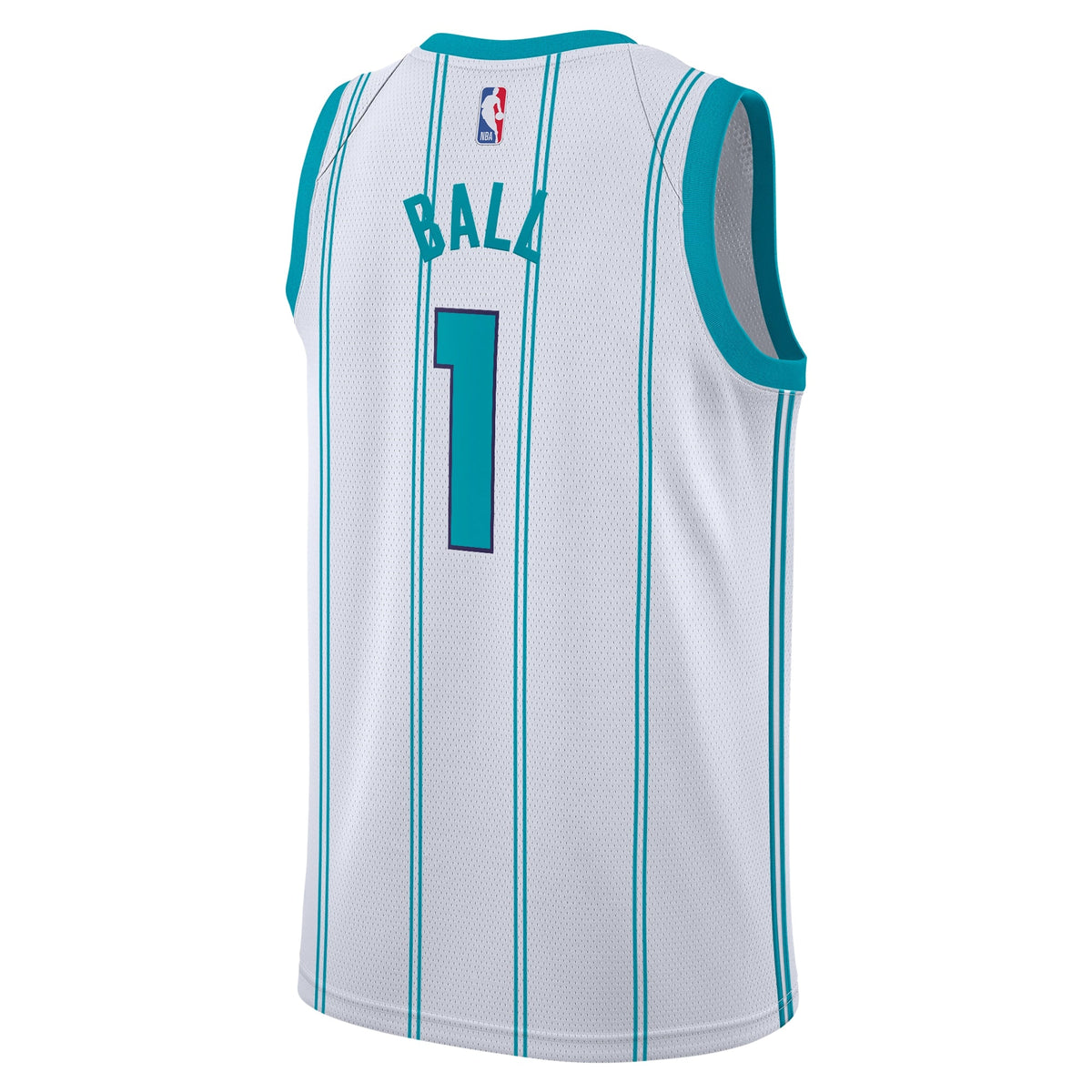 Charlotte Hornets Jordan Brand Association Edition Swingman Jersey - White - LaMelo Ball - Youth product image 4, provided