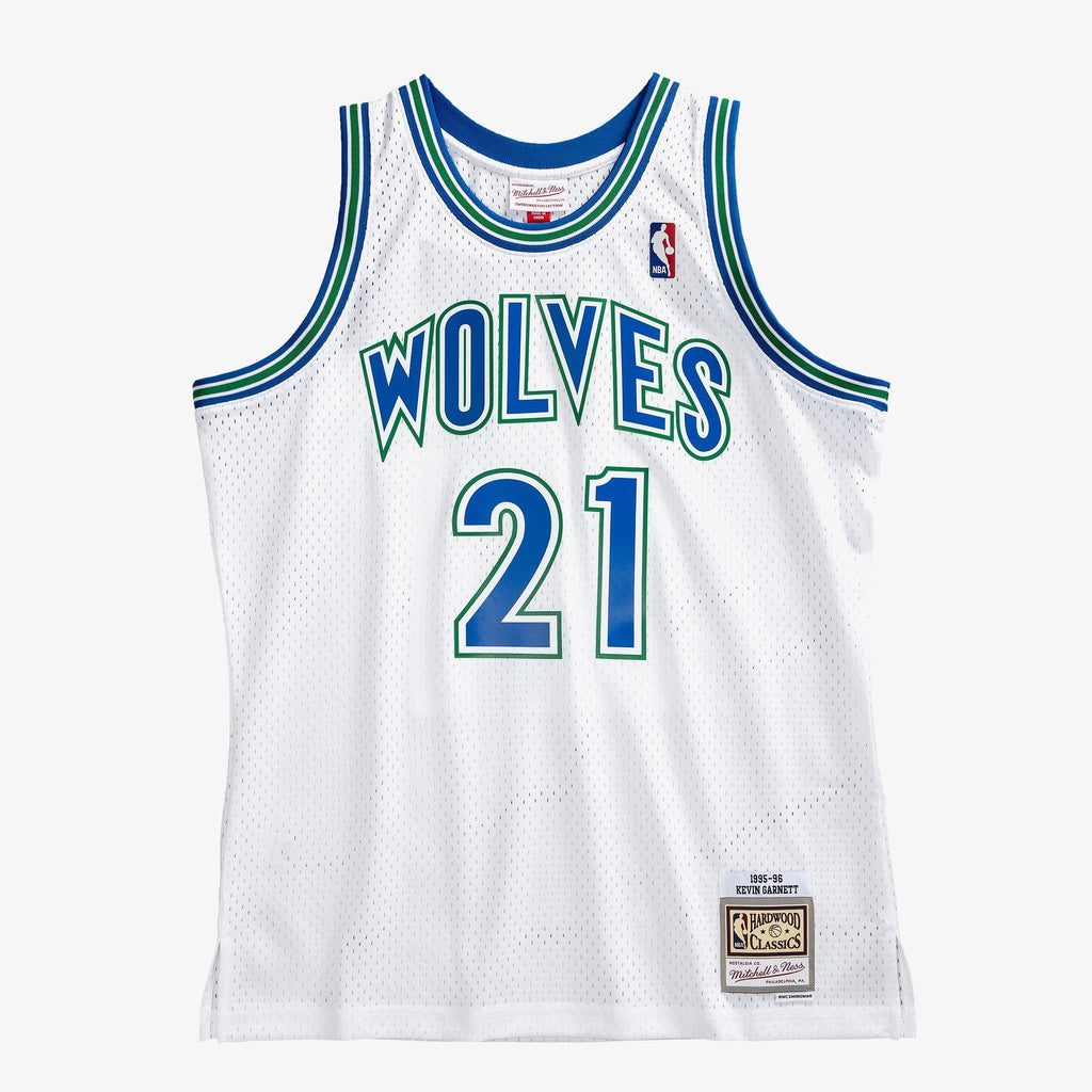 Minnesota Timberwolves Mitchell & Ness Kevin Garnett 1995 Swingman Authentic Jersey - White product image 3, provided for