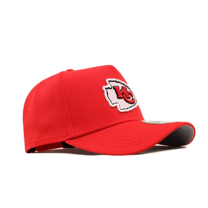 New Era Kansas City Chiefs A-Frame 9FORTY Adjustable Snapback Hat-Red product image 1, provided for visual reference and