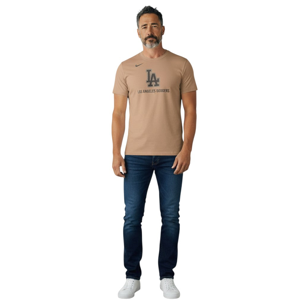 Nike Los Angeles Dodgers Offensive Transition T-Shirt - Hemp product image 2, provided for visual reference and product