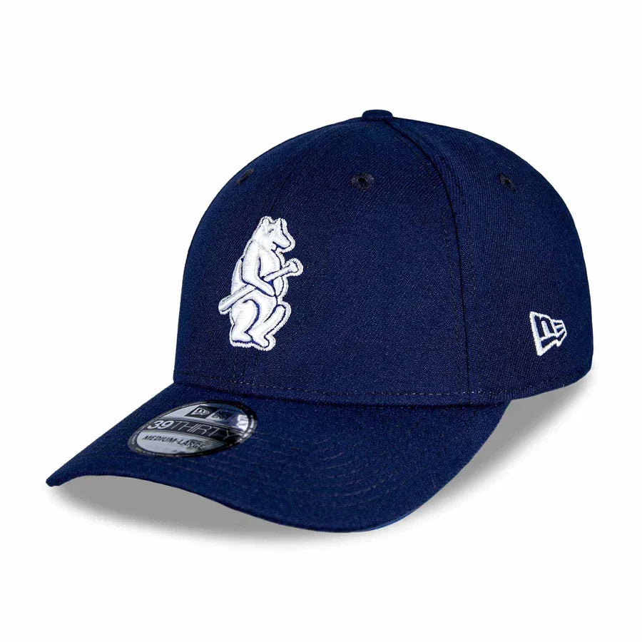 Chicago Cubs New Era 39THIRTY Navy 1914 Flex-Fit Hat product image 1, provided for visual reference and product detail review