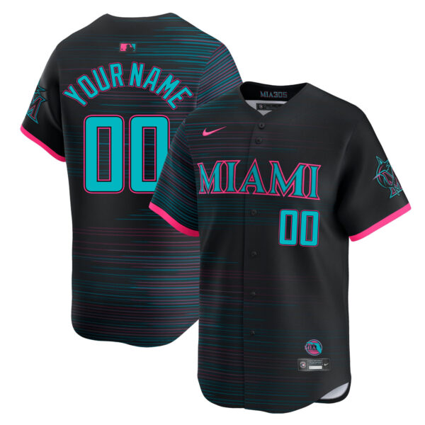 Custom Miami Marlins 2025 City Connect Limited Jersey product image 1