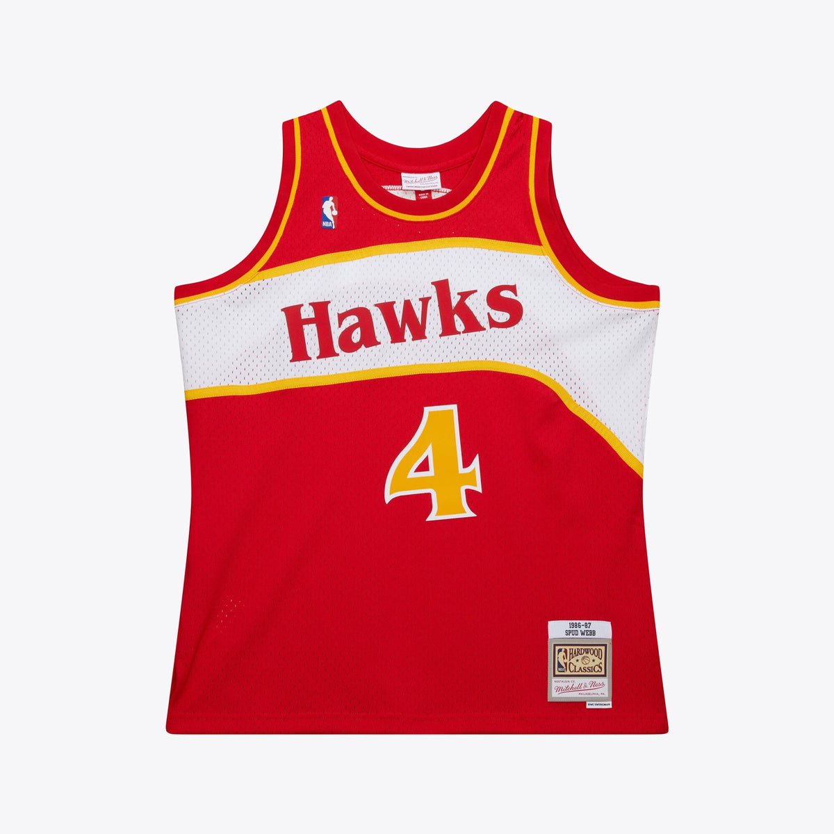 Atlanta Hawks Mitchell & Ness Swingman Jersey Road Spud Webb 1986-87 product image 1, provided for visual reference and