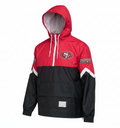 Mitchell & Ness San Francisco 49ers Triple Check Premium Quarter-Zip Windbreaker product image 1, provided for visual