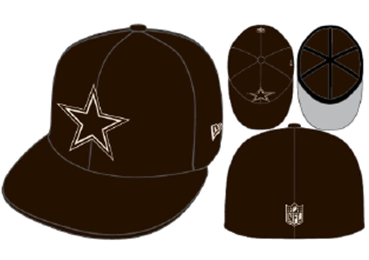 New Era Dallas Cowboys 59FIFTY Fitted Hat - Burnt Wood product image 1, provided for visual reference and product detail