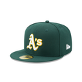 New Era Oakland Athletics MLB Basic 9FIFTY Snapback Hat-Dark Green product image 1, provided for visual reference and