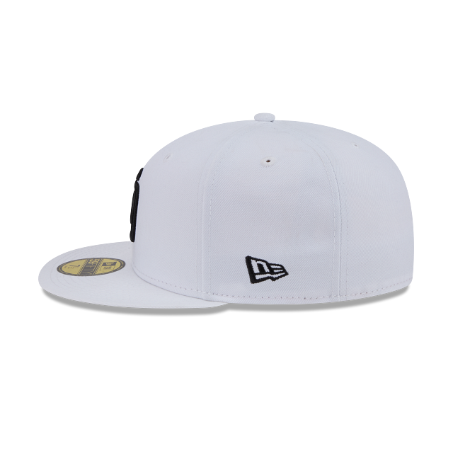 New Era San Diego Padres Color Basic 59FIFTY Fitted Hat- White/Black product image 5, provided for visual reference and